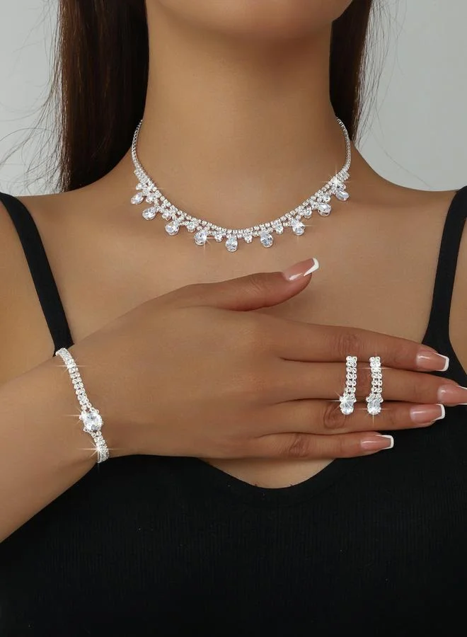 Take Two 3-Piece Embellished Necklace, Bracelet And Earrings Jewelry Set